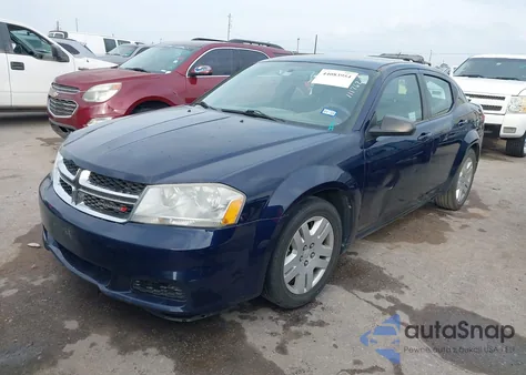 2013 Dodge Avenger Se из США, поврежденный, VIN 1C3CDZAB5DN711762